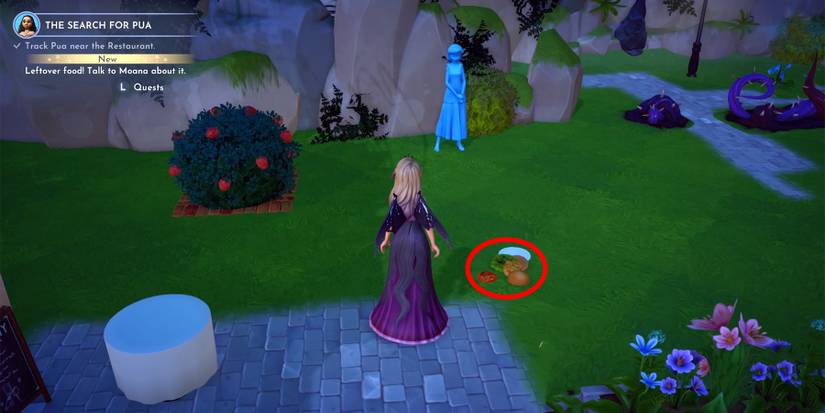 pua tracks at plaza in disney dreamlight valley