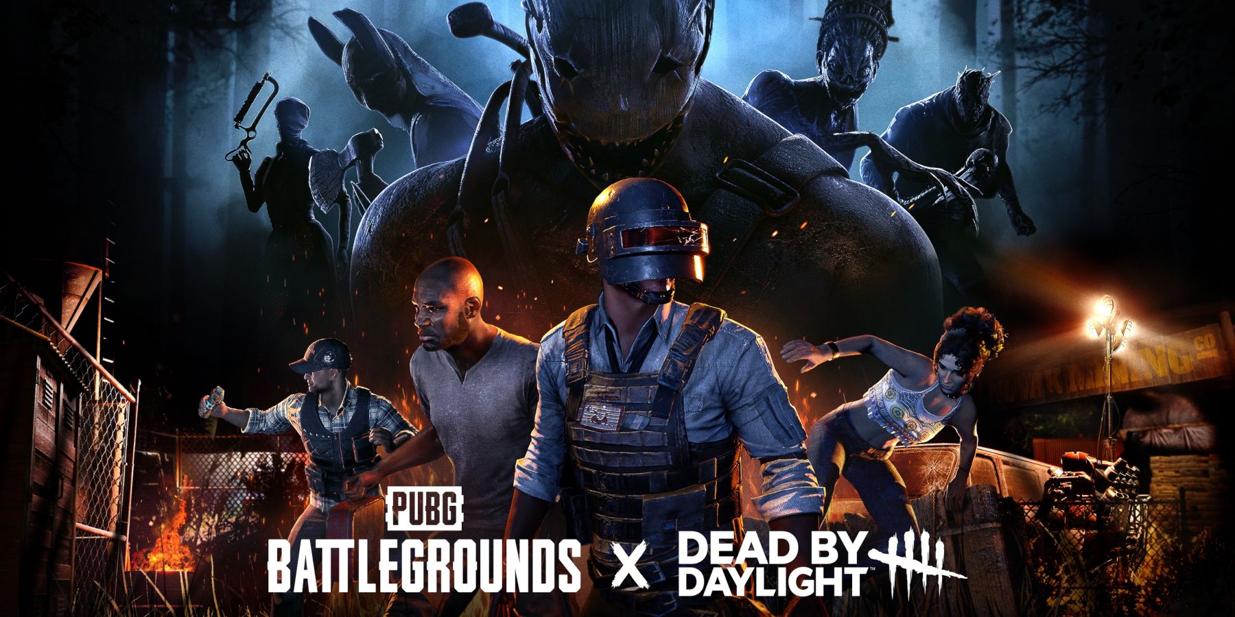 dead by daylight killers invading pubg graphic