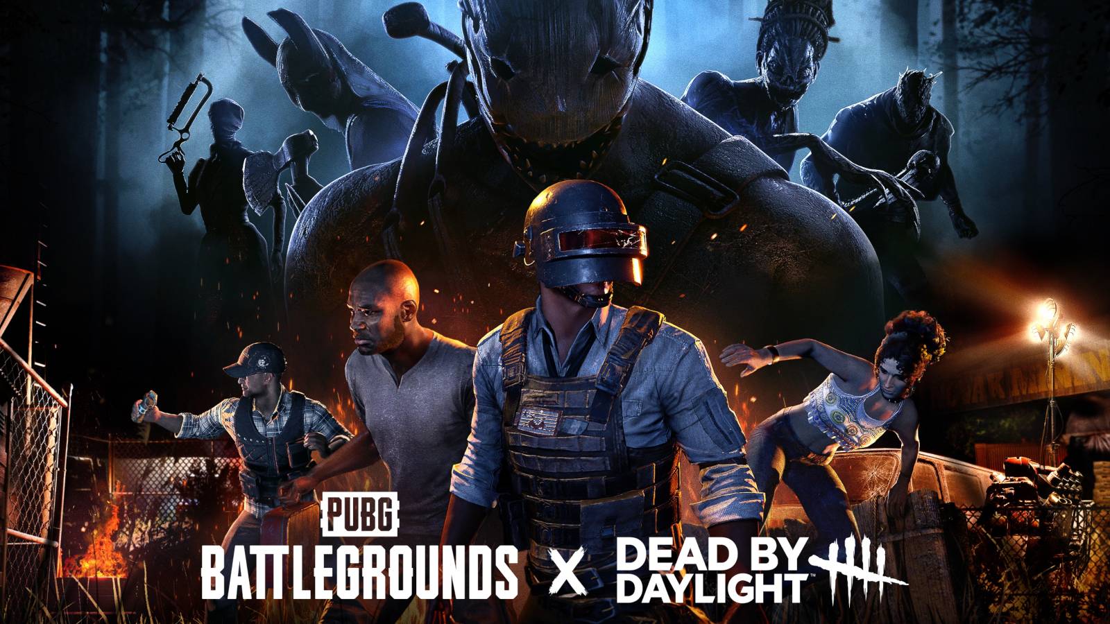 dead by daylight killers invading pubg graphic
