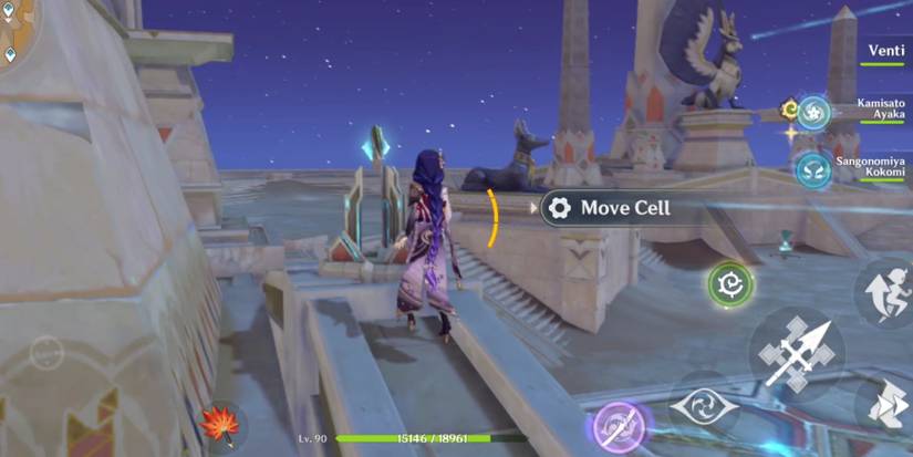 raiden shogun moving a cell in genshin impact