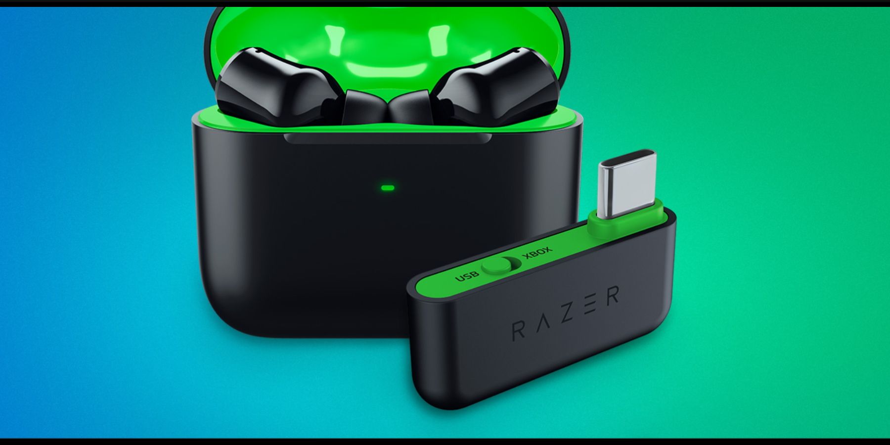 promotional picture of the razer hammerhead hyperspeed earbuds for xbox