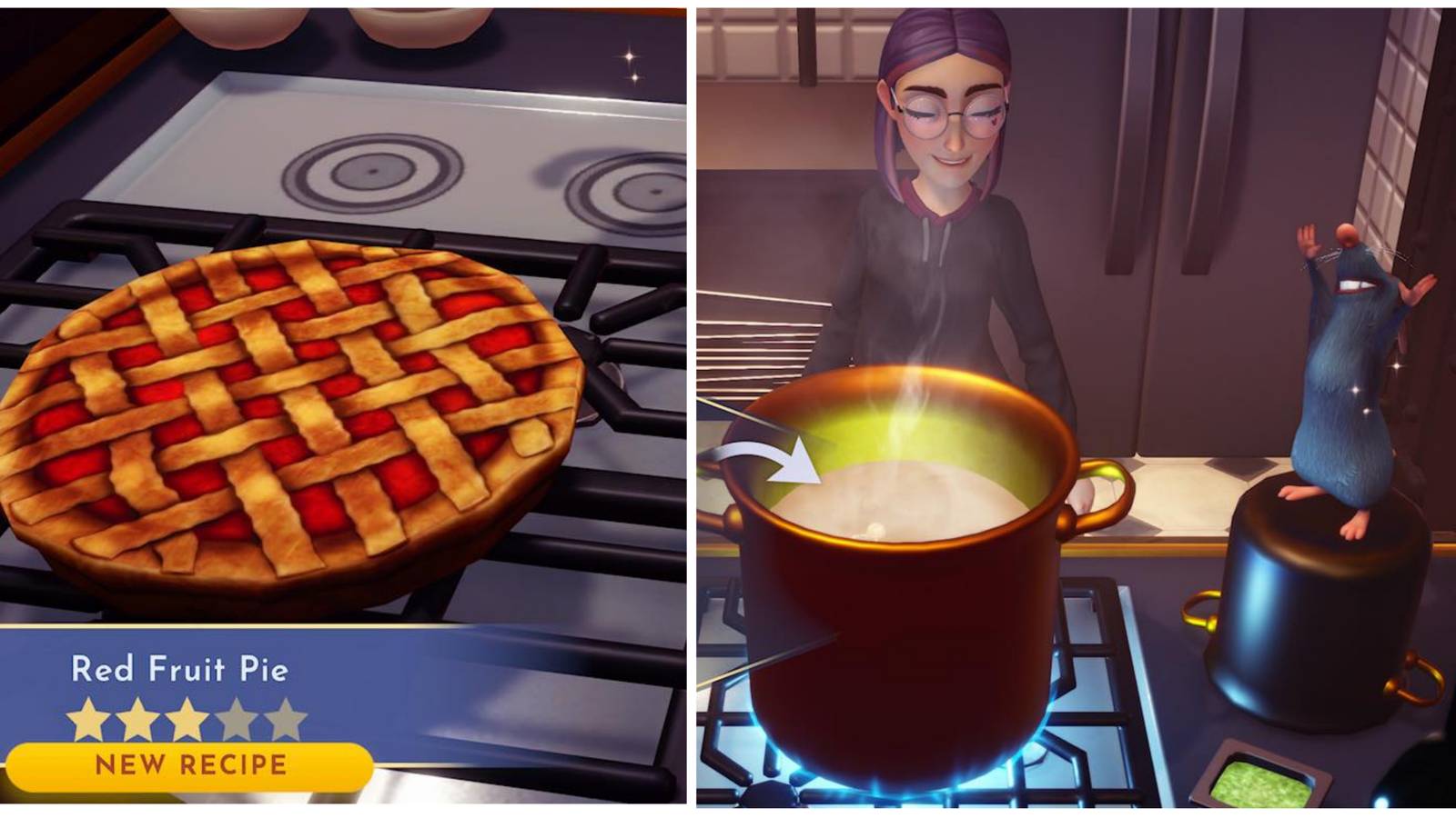 red fruit pie made and cooking it