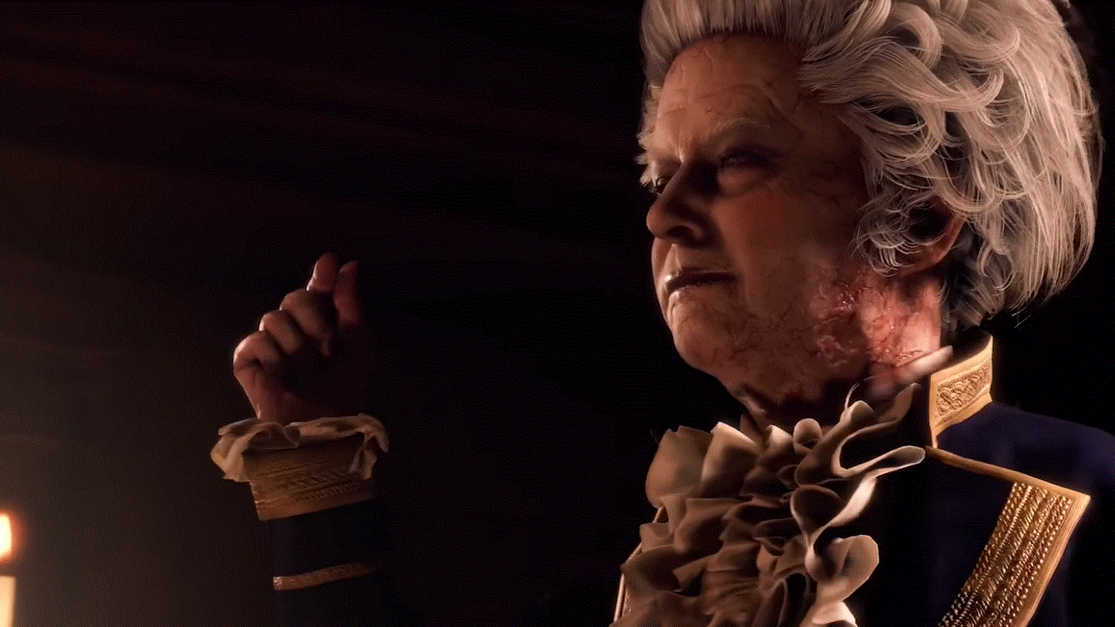 Image from Resident Evil 4 Remake showing Ramon Salazar.