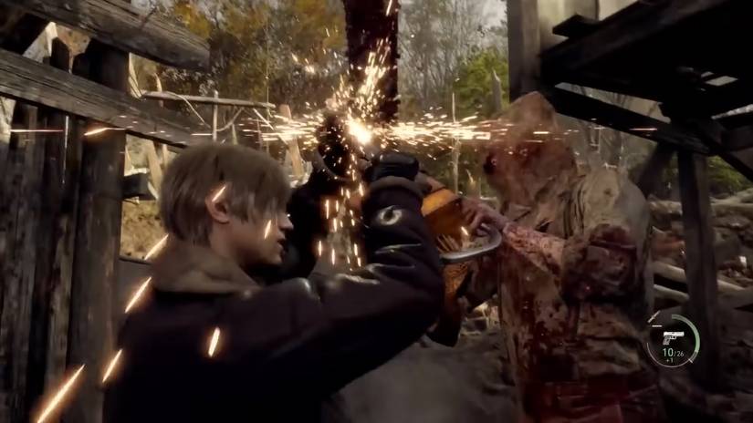 residnt evil 4 remake knife parry