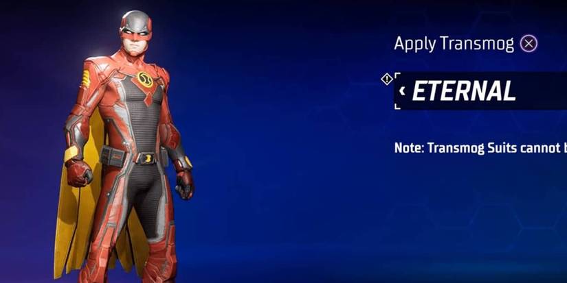 robin wearing the eternal suit