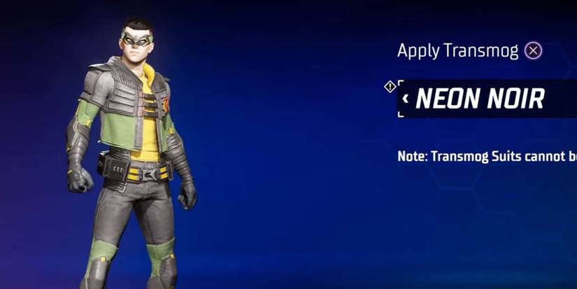 robin wearing the neon noir suit