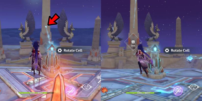 rotate the cell in genshin impact