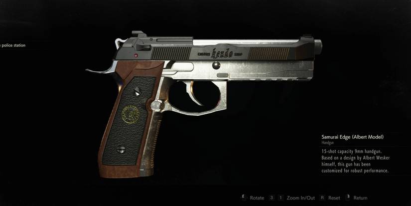 samurai edge in the resident evil 2 remake