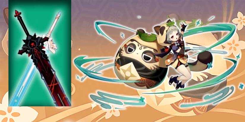 sayu with skyward pride or wolf's gravestone in genshin impact