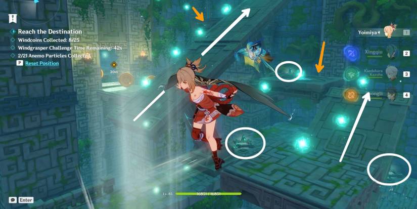 second anemo puzzle in wind chaser day 4 in genshin impact