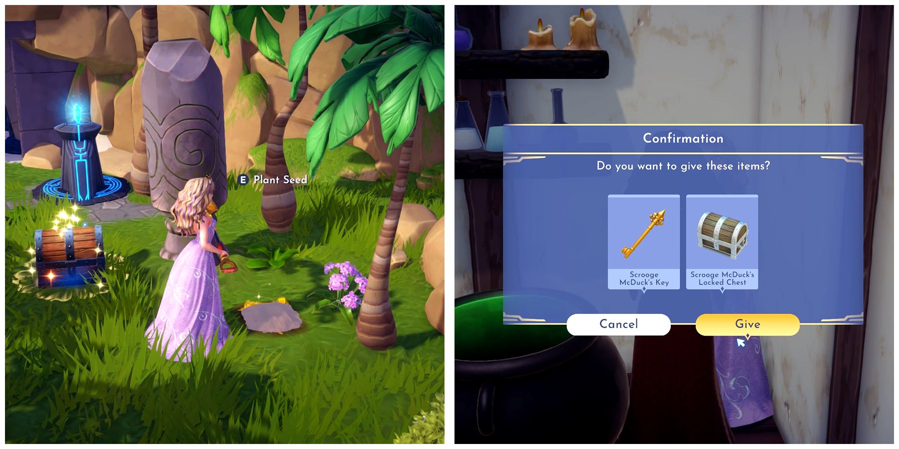 secret chest location in disney dreamlight valley