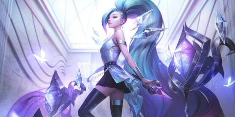 League of Legends K/DA ALL OUT Seraphine Superstar splash art.