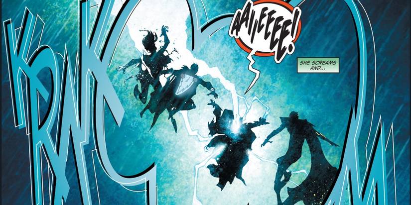 black adam electrocutes super woman