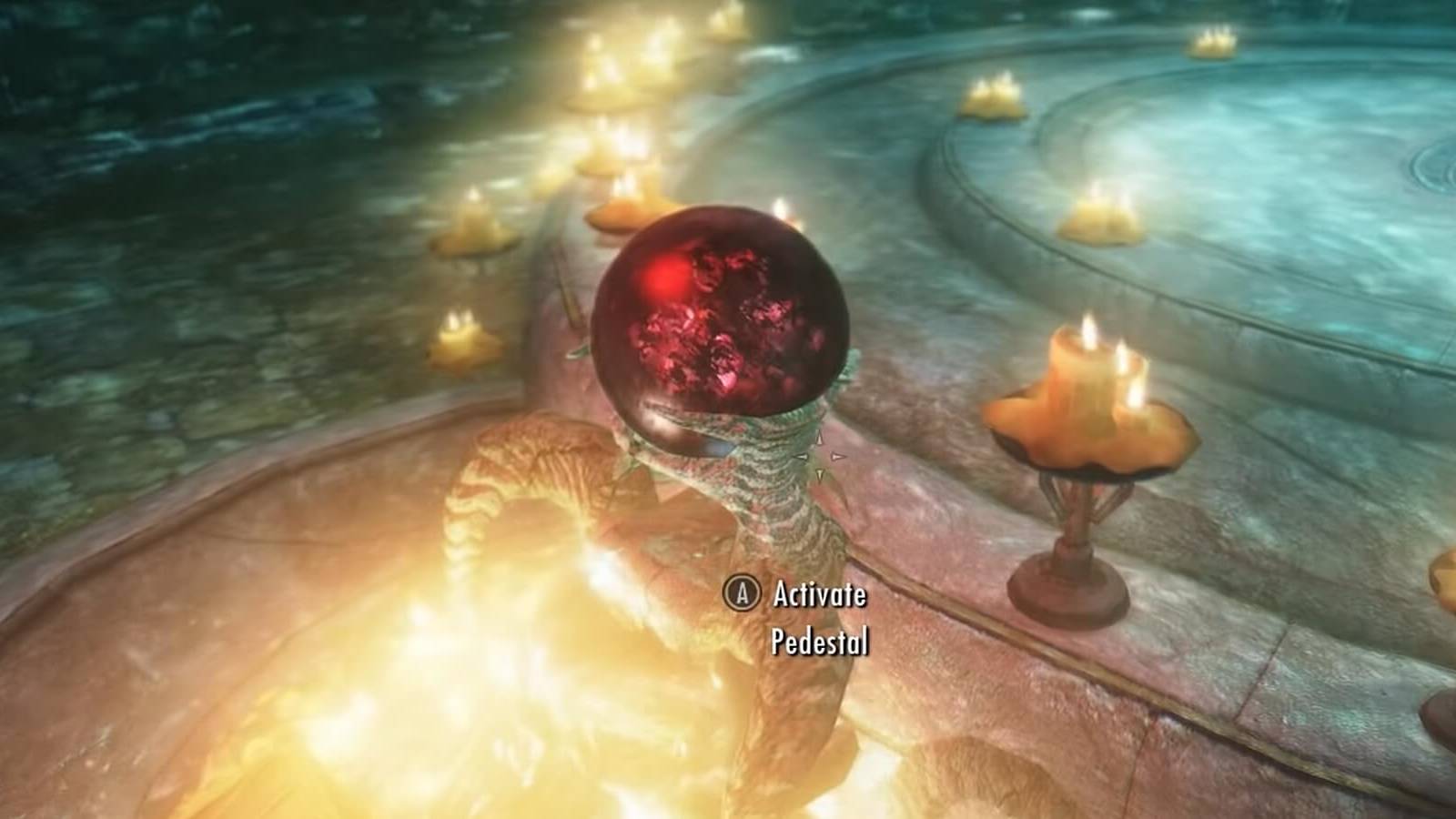 skyrim sigil stone on pedestal