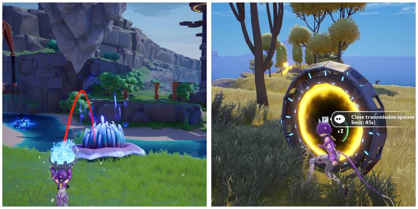 solving puzzles and challenging close transmission system in tower of fantasy