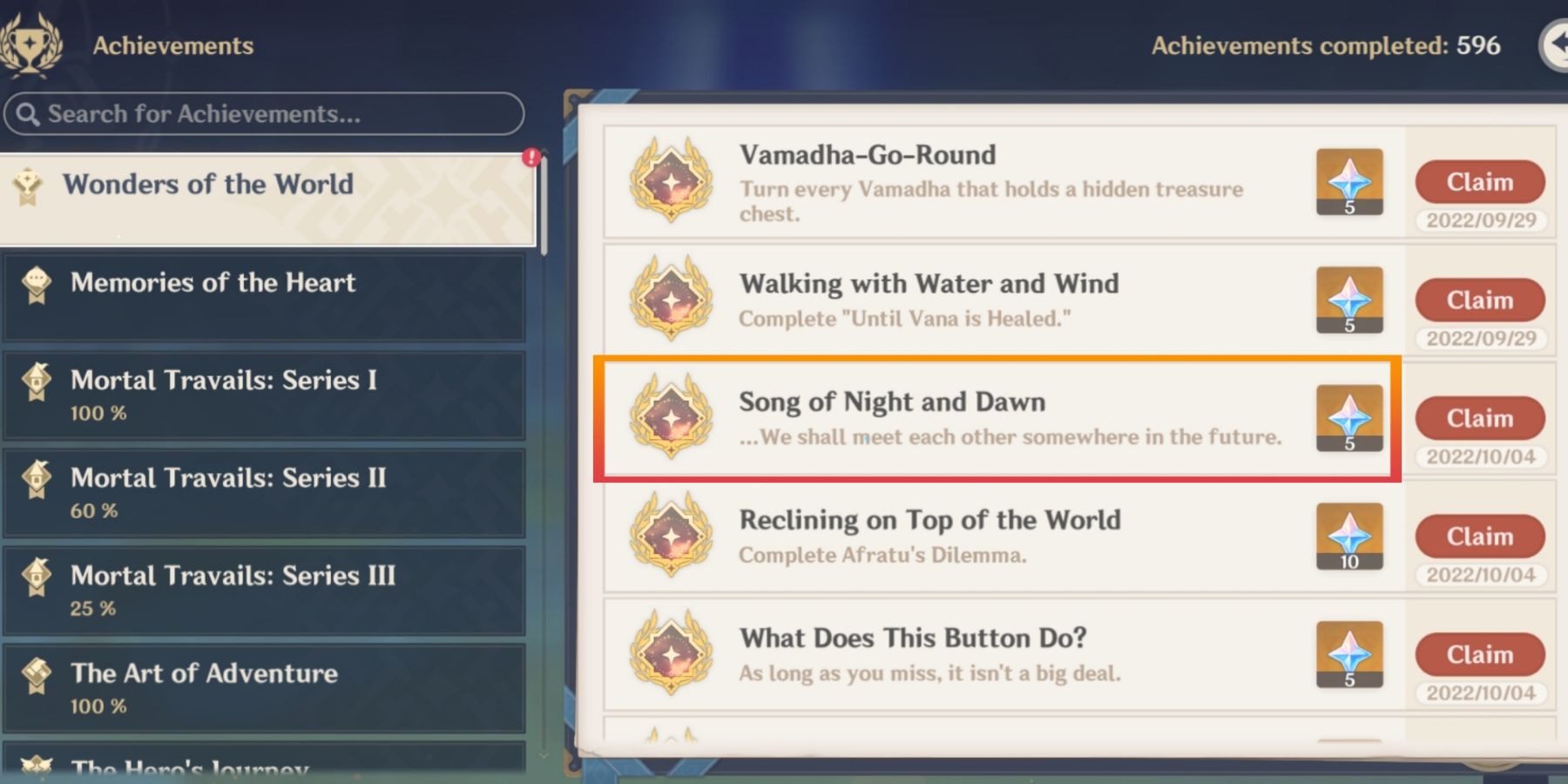 song of night and dawn achievement guide in genshin impact