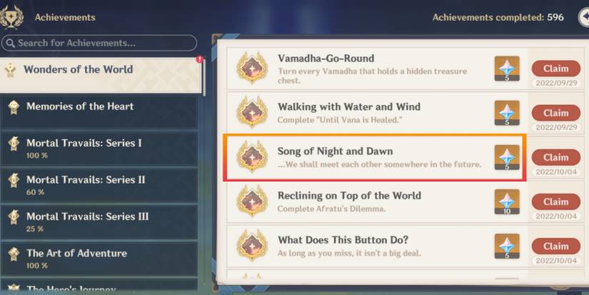 song of night and dawn achievement guide in genshin impact