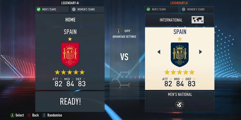 FIFA 23 Spain National Team Rating Stats Screenshot