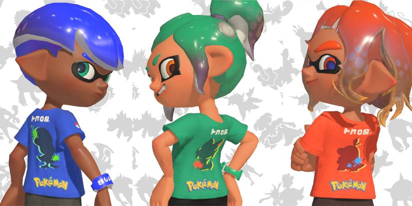 splatoon 3 pokemon splatfest t shirts