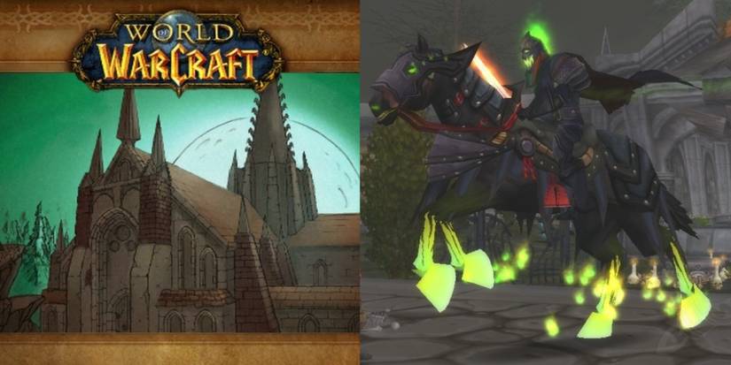 split image scarlet monastery loading screen headless horseman