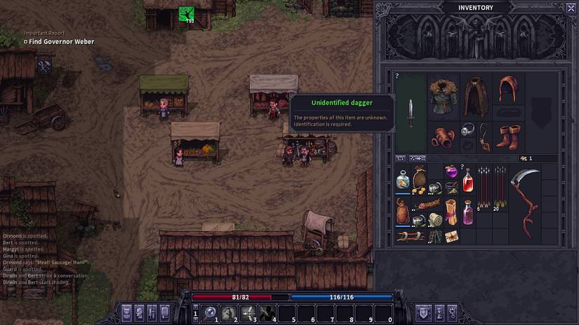 An example of an unidentified item in Stoneshard.