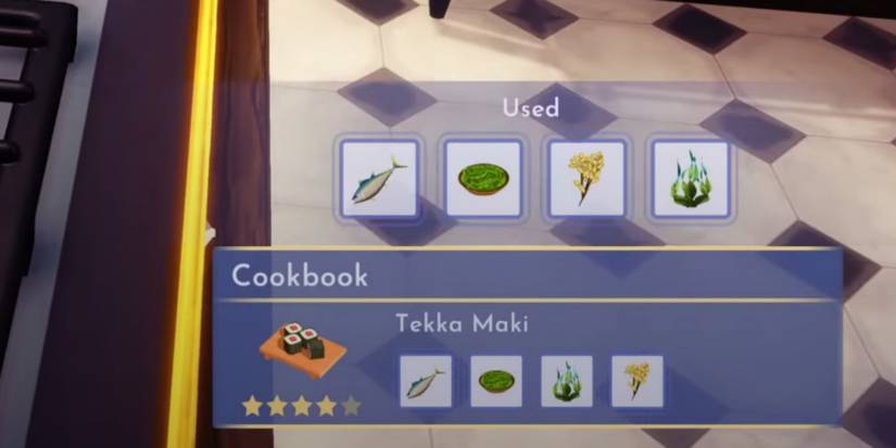 cookbook recipe for tekka maki in-game