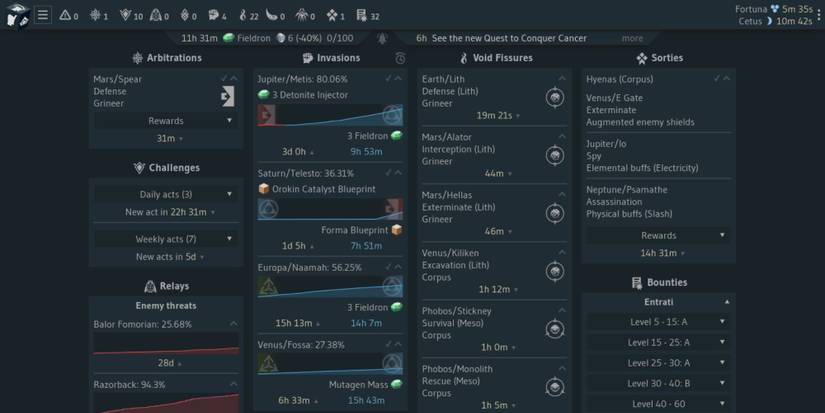 The tenno tools website home page