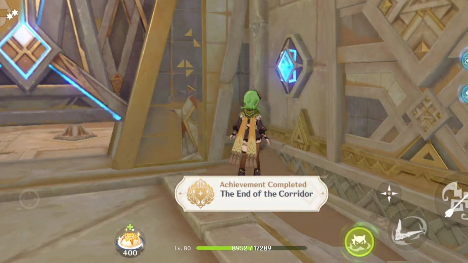 the end of the corridor achievement in genshin impact