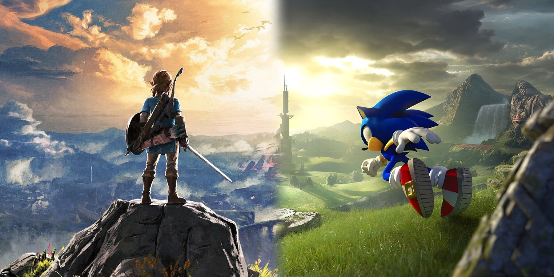 Sonic Frontiers não é similar a Zelda: Breath of the Wild