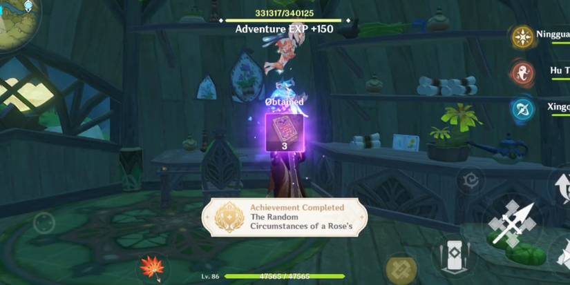 the random circumstances of a rose's blooming achievement in genshin impact