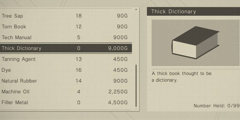 The Thick Dictionary from Nier Automata.