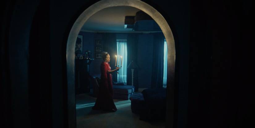 Tiffany (Jennifer Tilly) scopes out her bedroom in Chucky season 2