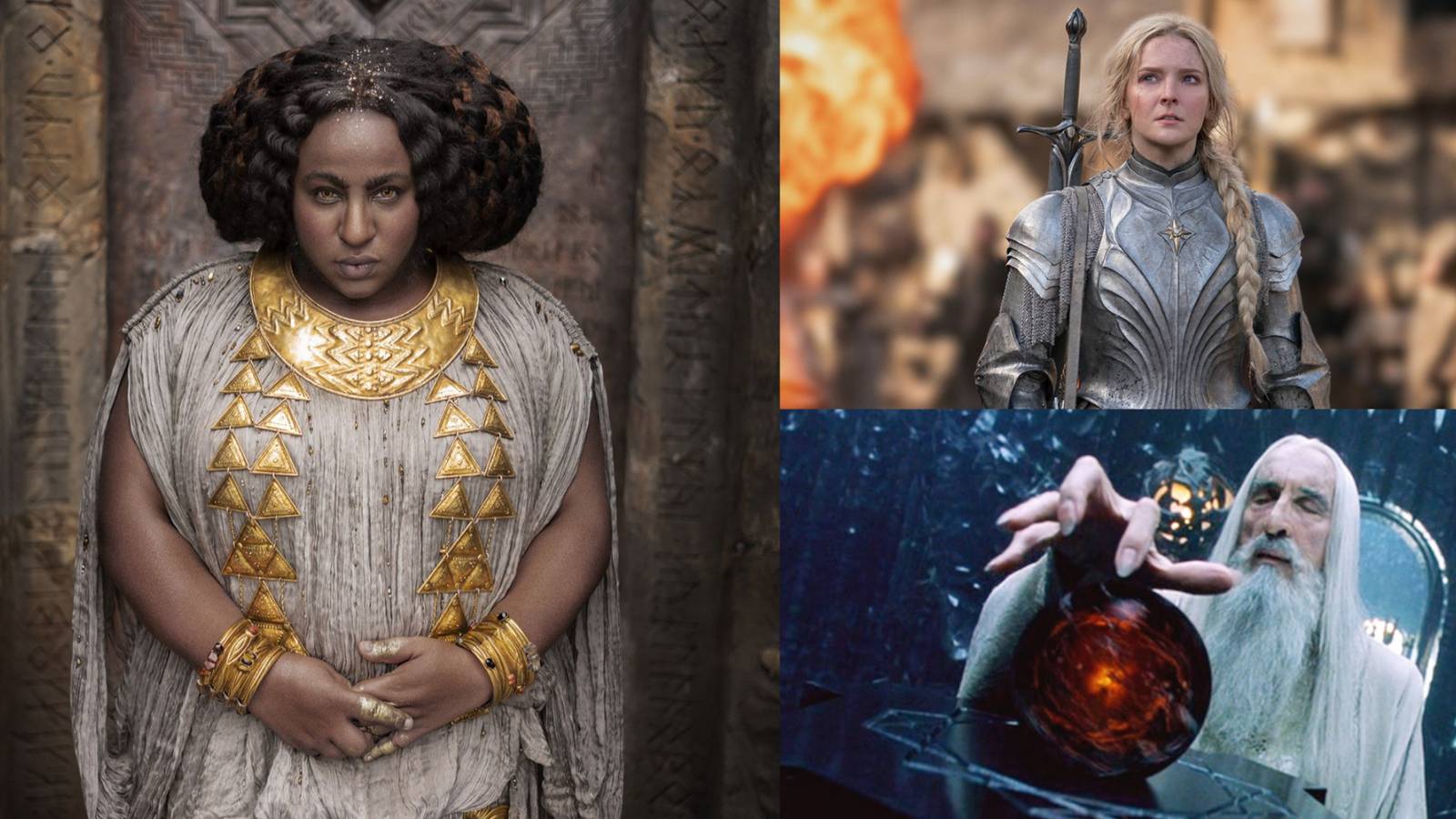 title image easter eggs for book readers episodes 7 and 8 princess disa galadriel saruman and the palantir