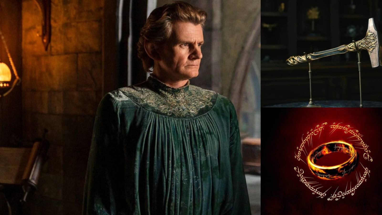 title image things only book readers know about celebrimbor screenshot from Rings of Power Feanor's Hammer the one ring