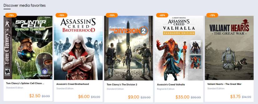 ubisoft media favorites