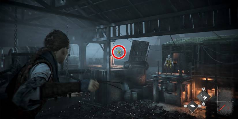 use sling to drop bridge down in a plague tale requiem