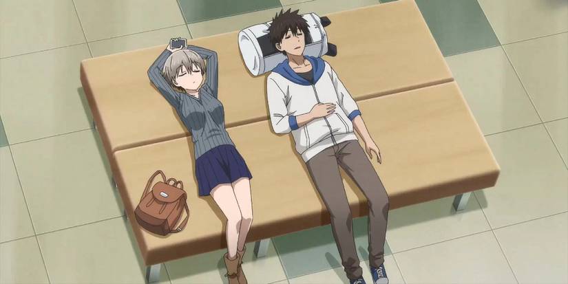 uzakichanwantstohangout-uzakiandsakuraisleeponabench