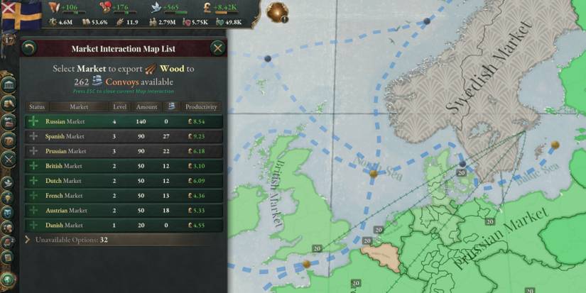 Victoria 3 Expanding market menu