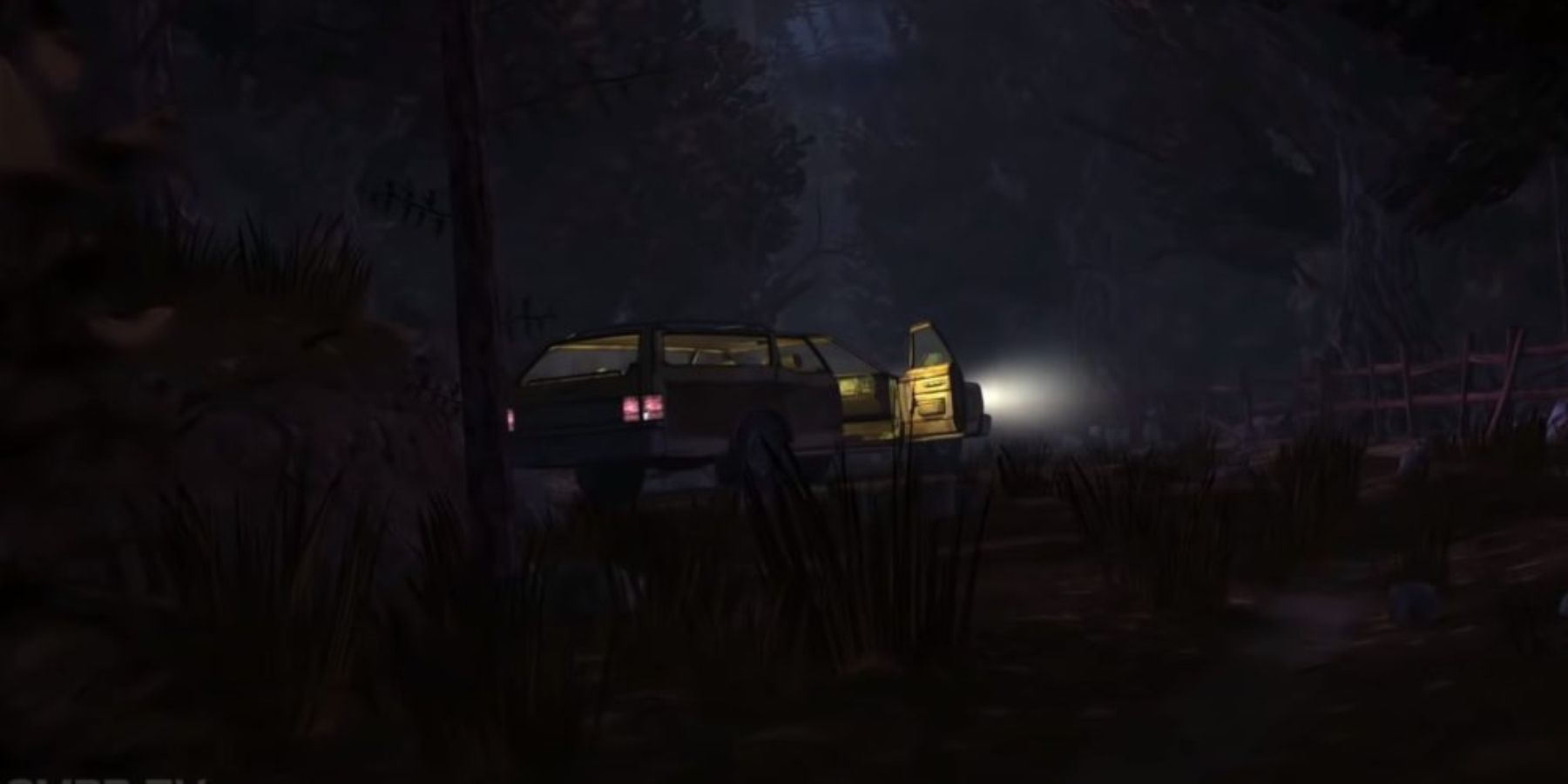 The abandoned car in The Walking Dead