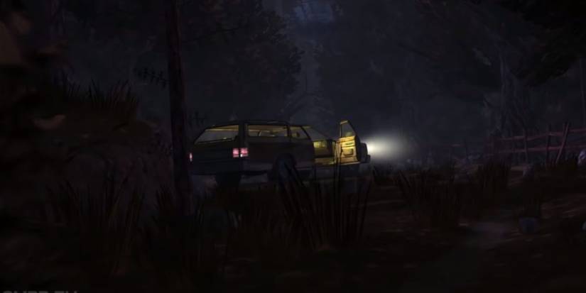 The abandoned car in The Walking Dead