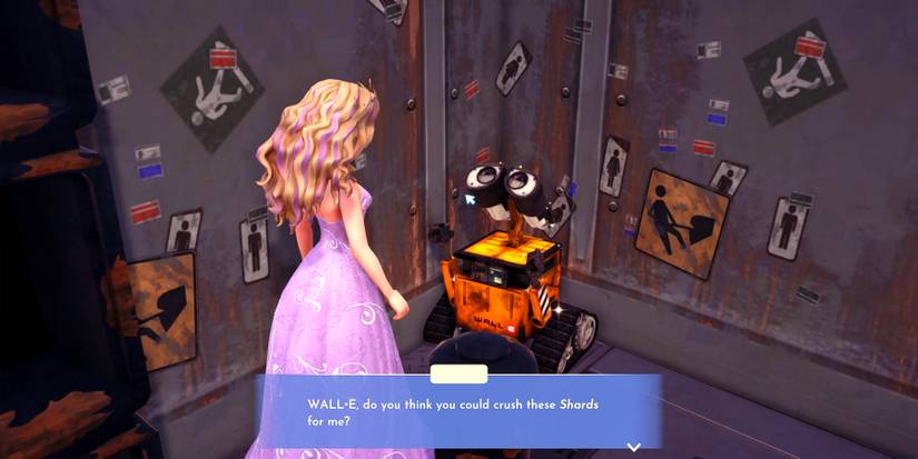 walle making night shard powder in disney dreamlight valley