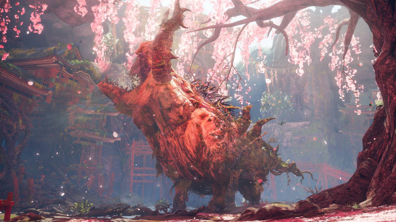 giant boar monster fight in wild hearts