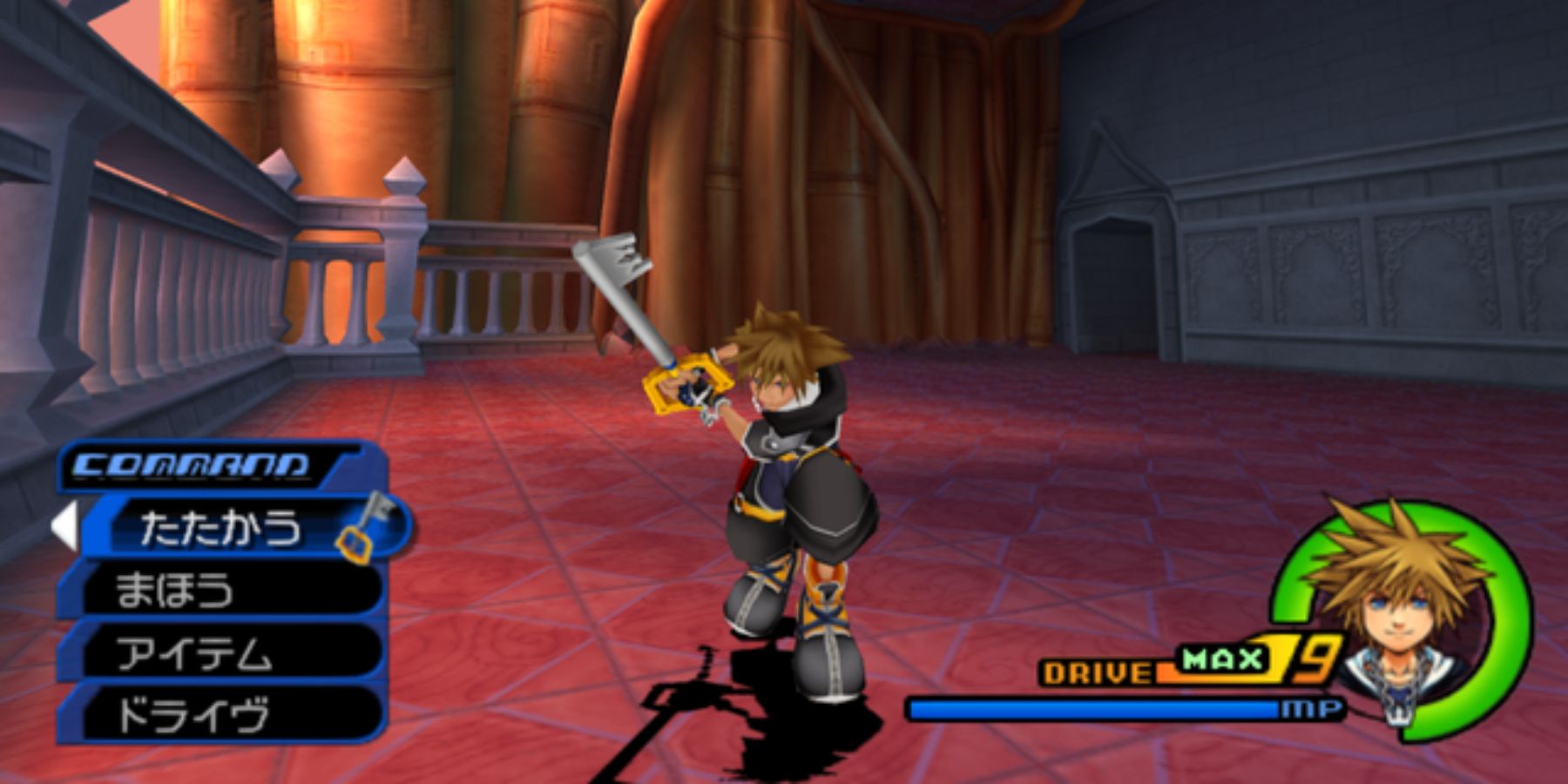 Sora exploring Hollow Bastion in Kingdom Hearts 2
