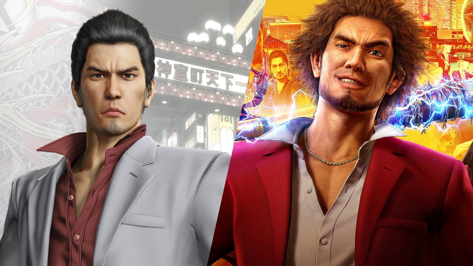 Kiryu Kazuma next to Ichiban Kasuga