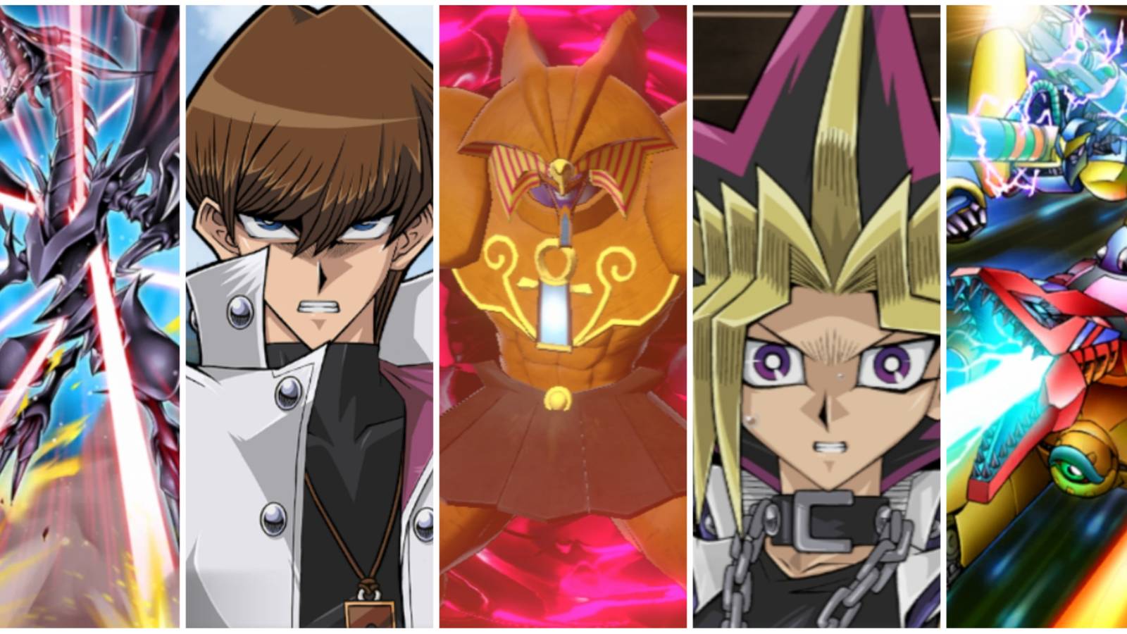 Images from Yugioh Cross Duel featuring Kaiba and Yugi