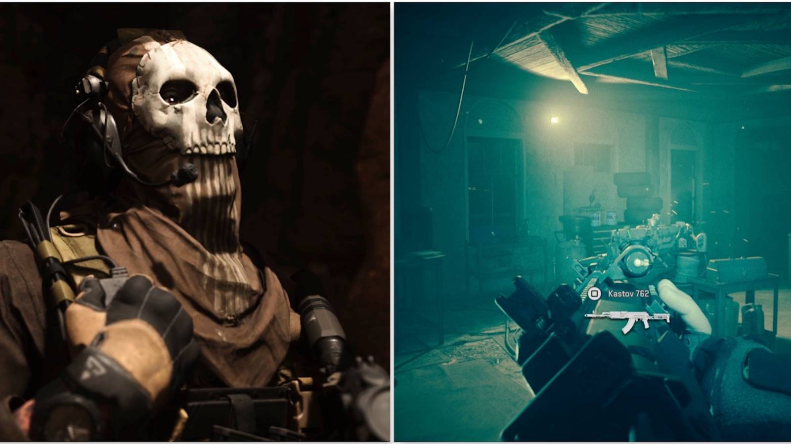 Ghost and fighting enemies in Modern Warfare 2