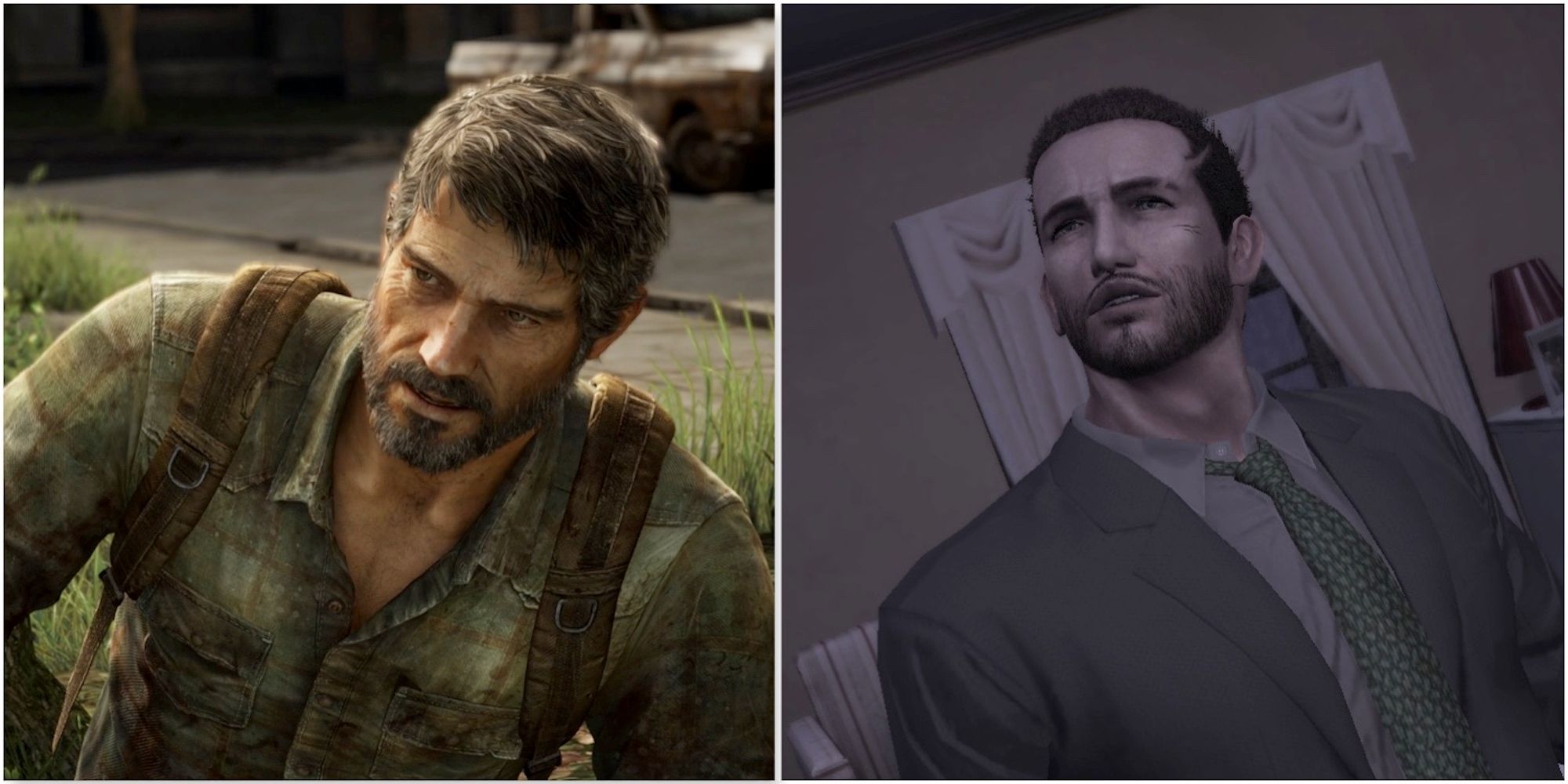 Joel in The Last Of Us and Agent Morgan in Deadly Premonition