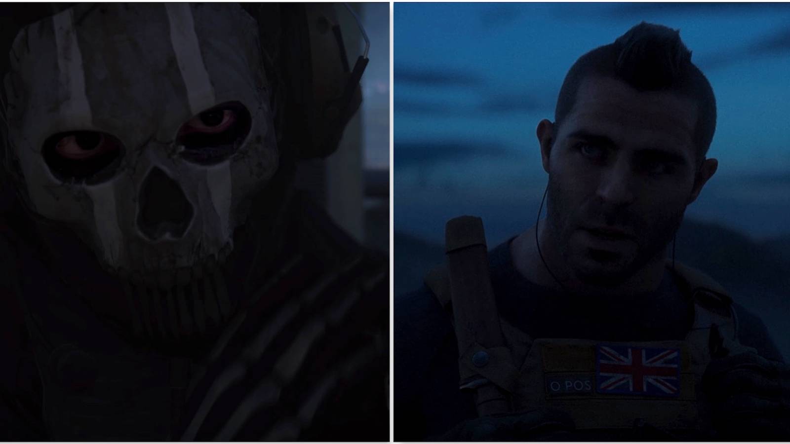 Ghost and Soap in Modern Warfare 2