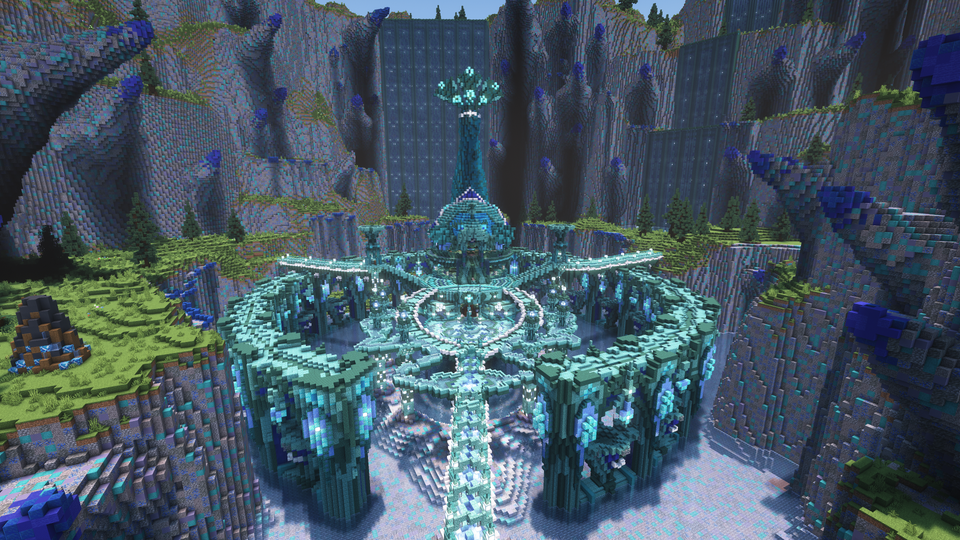 Zora's Domain from The Legend of Zelda: Breath of the Wild on Minecraft