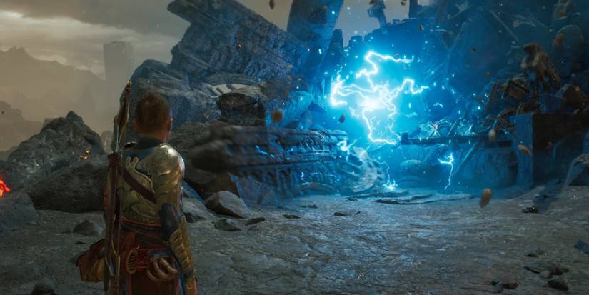 Atreus in Muspelheim in God of War Ragnarok